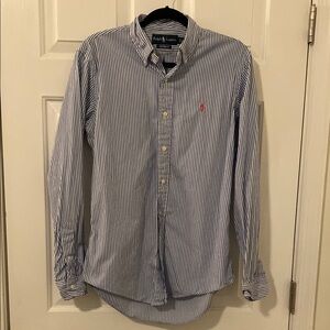 Ralph Lauren Men's Blue Striped Shirt